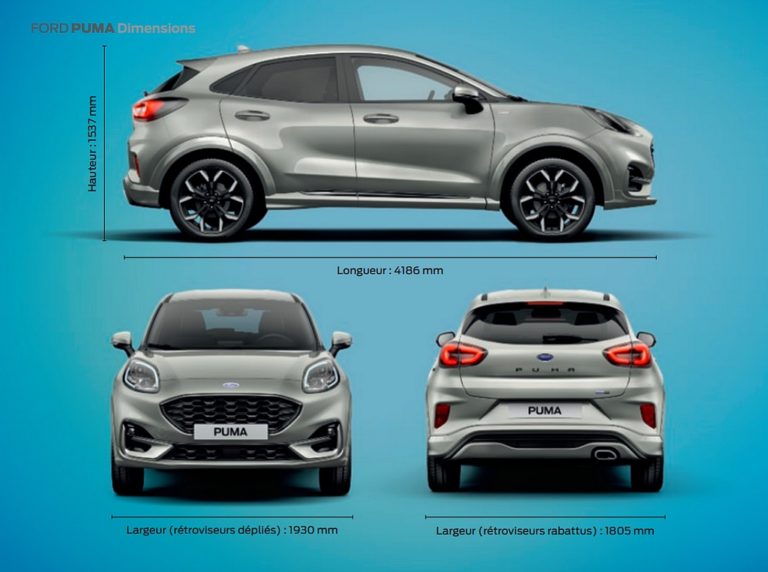 dimensions of the new ford puma